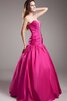 Perlenbesetztes Taft langes sexy Abendkleid ohne Ärmeln - 3