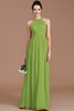 Robe demoiselle d'honneur naturel en chiffon ruché manche nulle fermeutre eclair - 15