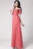 Ärmelloses Normale Taille Chiffon Bodenlanges Anständiges Brautjungfernkleid - 28