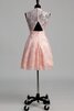 Ärmelloses Reißverschluss Spitze einfaches Ballkleid mit Schlüsselloch Rücken mit Bordüre - 2