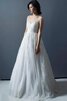Vestido de Novia de Corte-A en Tul de Sin mangas de Apliques de Cola Corte - 1