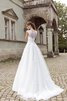 Gericht Schleppe ewiges Spitze luxus Brautkleid mit gekappten Ärmeln mit Rücken Schnürung - 3