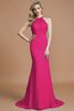 Schaufel-Ausschnitt Normale Taille Ärmelloses Sweep Zug Brautjungfernkleid aus Chiffon - 16