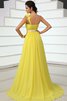 Ein Schulterfreies Chiffon A-Linie Brautmutterkleid mit Gürtel mit Blume - 6