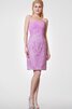 Robe demoiselle d'honneur romantique facile fermeutre eclair ruché de fourreau - 1