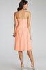 Robe demoiselle d'honneur courte ruché croisade de bustier en chiffon - 19
