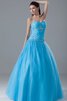 Robe de quinceanera col ras du cou cordon de mode de bal ruché col en forme de cœur - 3