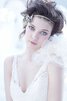 Robe de mariée naturel avec décoration dentelle en satin de sirène avec sans manches - 2