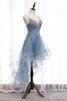 Satin Tüll Gewinnend Cocktailkleid mit Rücken Schnürung mit Rüschen - 2