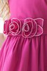 Abito da Cerimonia Bambini alta vita Barchetta con Piega in Taffeta Cappellino con Fiore - 3