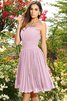 Prinzessin Empire Taille Chiffon Plissiertes Brautjungfernkleid ohne Ärmeln - 22