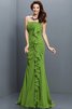 Meerjungfrau Stil Ärmelloses Chiffon Bodenlanges Brautjungfernkleid mit Empire Taille - 14