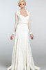 Robe de mariée serieuse décontracté simple col en reine trou de serrure - 1