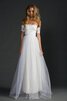 Abito da Sposa con Piega in pizzo in Tulle Romantico classico in Pizzo - 3
