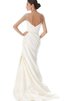 Robe de mariée plissage longue avec manche courte de traîne courte ligne a - 2