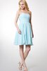 Robe demoiselle d'honneur facile plissage manche nulle avec zip avec gradins - 4