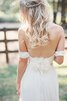Robe de mariée nature charmeuse romantique derniere tendance avec manche courte - 2