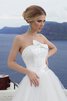 Vestido de Novia en Tul de Playa de Natural de Apliques de Escote sin tirantes - 2