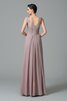 Prinzessin Gerüschtes Chiffon Anständiges Bodenlanges Brautjungfernkleid - 30