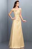 Robe demoiselle d'honneur longue en satin avec zip longueur au ras du sol en forme - 6