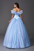 Duchesse-Linie Normale Taille Schulterfrei Perlenbesetztes Anständiges Quinceanera Kleid - 2