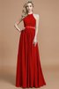 Robe demoiselle d'honneur manche nulle avec zip ruché jusqu'au sol en chiffon - 28