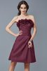 Robe demoiselle d'honneur facile en taffetas de fourreau de bustier fermeutre eclair - 5