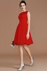 Chiffon A Linie Normale Taille Herz-Ausschnitt Mini Brautjungfernkleid - 29