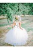 Abito da Cerimonia Bambini senza strap in pizzo Senza Maniche Principessa in Tulle con Fiore - 5