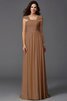 Robe demoiselle d'honneur longue de princesse de lotus avec sans manches ligne a - 3