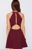 Robe demoiselle d'honneur femme branché plissage courte de dos nu avec sans manches - 2