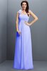 Robe demoiselle d'honneur longue en chiffon de bustier avec zip avec fleurs - 17