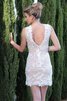 Robe de mariée bref distinguee facile maillot de col en v - 2
