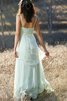 Vestido de Dama de Honor de Escote de Tirantes Espaguetis de Imperio Cintura con Cintas - 3