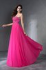 A-Line Sweep Train Perlenbesetztes Chiffon Herz-Ausschnitt Abendkleid - 5
