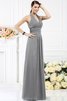 A-Line Prinzessin Drapiertes Chiffon Ärmelloses Brautjungfernkleid - 26