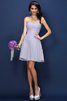 Robe demoiselle d'honneur naturel plissé bref ligne a en satin - 17