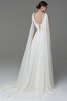 A-Linie bescheidenes extravagantes Brautkleid mit Rücken Schnürung mit V-Ausschnitt - 2