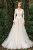 Abito da sposa con fiore naturale sogno convenzionale in tulle scintillante - 1