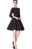 A-Linie Reißverschluss knielanges mini Brautjungfernkleid aus Chiffon mit natürlicher Taille - 5