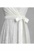 Abito da Sposa A Terra Cerniera in Pizzo con Piega Semplice con Manica Corte - 7