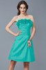 Robe demoiselle d'honneur facile en taffetas de fourreau de bustier fermeutre eclair - 15