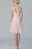 Robe demoiselle d'honneur décontracté a-ligne avec ruban avec zip ceinture - 2
