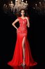 Empire Taille Reißverschluss Anständiges Abendkleid mit Hohem Kragen aus Chiffon - 4