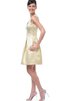 Robe demoiselle d'honneur v encolure avec zip a-ligne manche nulle - 2