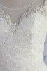 Robe de mariée simple col en bateau longueur au ras du sol en chiffon v col profonde - 3