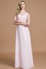 Robe demoiselle d'honneur naturel ligne a de col en v de princesse en chiffon - 6