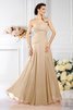 Chiffon Prinzessin Bodenlanges Brautjungfernkleid mit Plissierungen ohne Ärmeln - 6