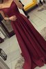 Satin Wunderbar Schulterfrei Ärmellos Prinzessin Abendkleid - 1