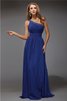 Normale Taille one Schulter Chiffon Anständiges Abendkleid mit Perlen - 1